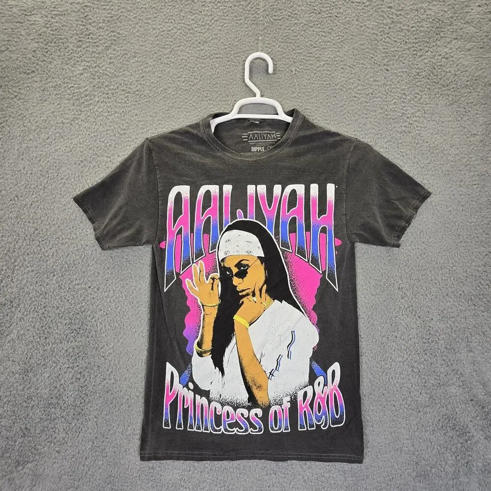 Aaliyah Shirt Adult Small Princess Of R&B Music Short Sleeve Graphic Rap Tee Gr